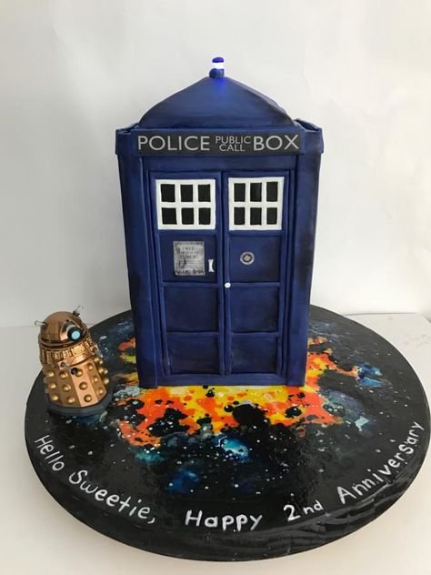 Dr Who Birthday Cake, Dr Who Cake, Tardis Cake, Dr Who Tardis, Awesome Cakes, Cake Board, Dr Who, Arcade Games, Amazing Cakes