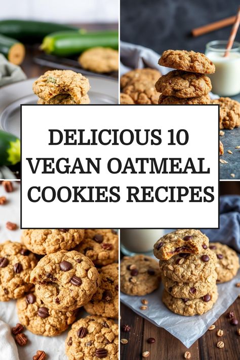 Oatmeal cookie heaven: 10 plant-based recipes you won't believe are vegan! Vegan Oatmeal Recipes, Vegan Banana Cookies, Oatmeal Cookies Recipes, Zucchini Oatmeal Cookies, Vegan Oatmeal Cookies, Ube Recipes, Vegan Oatmeal, Banana Oatmeal Cookies, Oatmeal Cookies Chewy