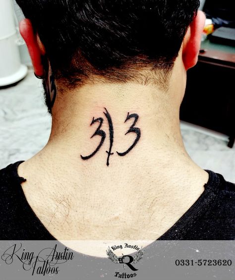 313 Tattoo, Tattoo On Neck, Ankle Tattoo, Tattoo Tattoo, Neck Tattoo, Tattoo Style, Tattoo On, Small Tattoos, Tatting