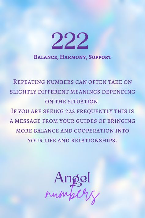 It's a cosmic nod from your guides to foster balance and harmony. This angel number invites you to align with your highest truth and embrace cooperative relationships.  🌌 Feeling the 222 energy? Share your experiences in the comments!  #AngelNumbers #BalanceLife #HarmonyVibes #SpiritualSupport #CosmicGuidance #NumberMagic #ManifestationMindset #222Meaning 222 Energy, 222 Angel Number Meaning, 222 Meaning, Number Magic, 222 Angel Number, Seeing 222, Angel Number Meaning, Different Meaning, Angel Number Meanings