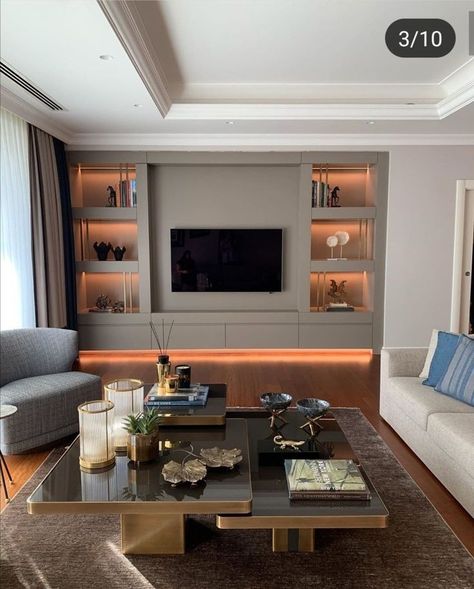 The Most Beautiful TV Wall Design Of 2023 | Amazing Home Decors Ideas | Home Decor Centre Table Drawing Room, Centre Table Design, Centre Table Living Room, Feature Wall Living Room, Drawing Room Decor, Italian Furniture Design, Bedroom Door Design, Centre Table, Luxury Dining Room