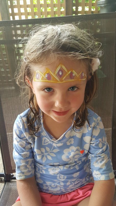 Simple tiara Tiara Face Paint, Simple Tiara, Facepaint, Face Painting, Tiara, Face Paint, Carnival Face Paint, Carnival, Paint