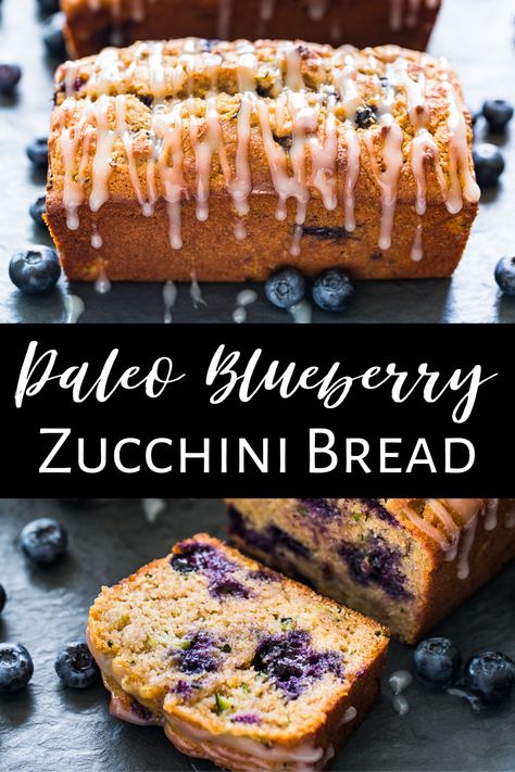 Zucchini Blueberry Bread, Paleo Zucchini Bread, Blueberry Zucchini Bread, Blueberry Zucchini, Wheat Belly Recipes, Zucchini Bread Healthy, Bread Maker Recipes, Paleo Recipes Dessert, Paleo Bread