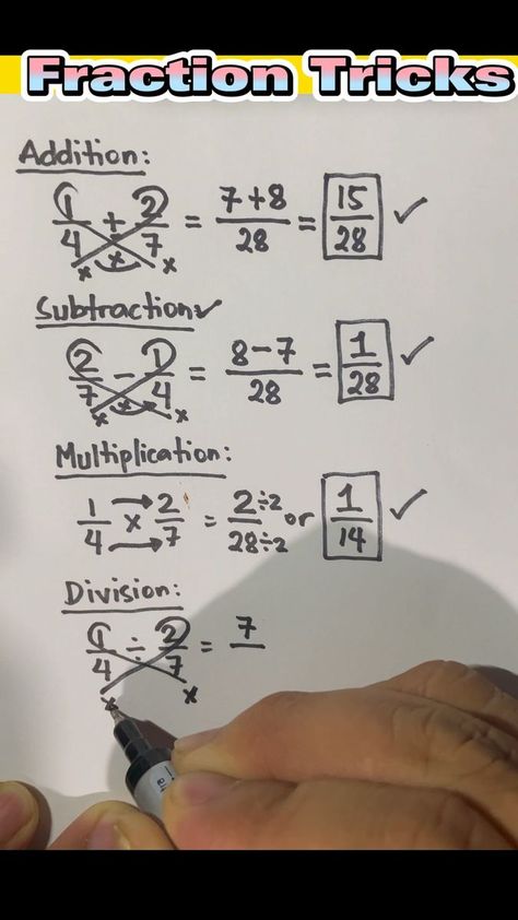 1.3M views · 20K reactions | Basic Math Review: Operations on Fractions Hacks | Basic Math Review: Operations on Fractions Hacks #mathtricks #simplemath | By Mathematics Tutorial | Facebook Data Interpretation Tricks, Fractions Hacks, Fraction Operations, Math Study Guide, Sets Math, Free Math Resources, Teaching Math Strategies, Biology Worksheet, College Algebra