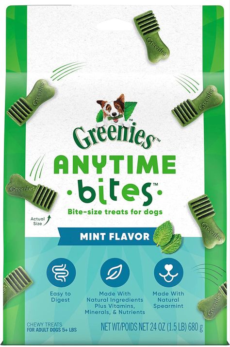 Greenies Dog treats Pet Food Station, Dog Dental Treats, Pet Food Packaging, Small Sized Dogs, Small Treats, Dental Treats, Pet Food Storage, Dog Dental Care, Dog Dental