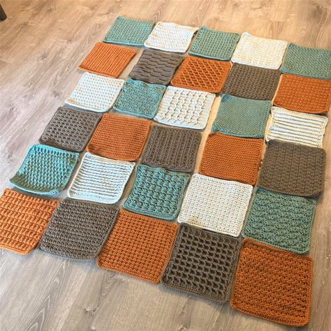 Stitch Sampler Crochet, Sampler Crochet Blanket, Crochet Sampler Afghan, Textured Crochet Stitches, Crochet Sampler Blanket, Textured Quilt, Baby Boy Crochet Blanket, Crochet Square Blanket, Textured Crochet