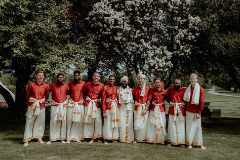 Tamil Groomsmen Outfits, Groomsmen Indian Outfits, Indian Wedding Groomsmen, Partridge Photography, Indian Groomsmen Outfits, Indian Groomsmen, Umbrella Wedding Decorations, Outfit Cream, Indian Wedding Clothes For Men