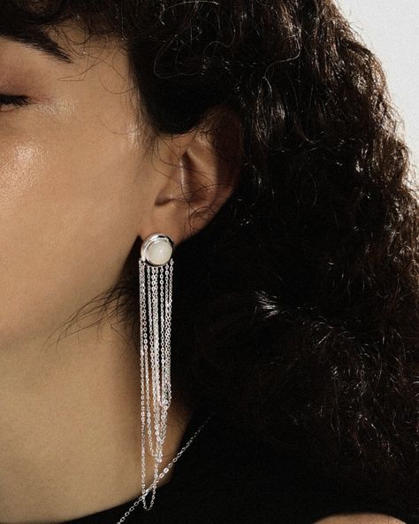 The Drizzle Earrings With the slender chains and white chalcedony, represent the trails of falling raindrops and memories. As the chains sway, they mimic the soothing fall of rain.🤍 #mnemovary #raindropreveriescollection Rain Drops, Chain, On Instagram, White, Quick Saves, Instagram