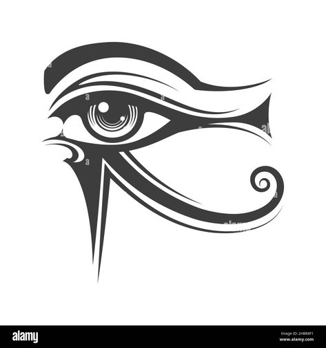 Egyptian Symbol Tattoo, Eye Of Horus Tattoo, Falcon Tattoo, Egypt Eye, Eye Stencil, Horus Tattoo, Horus Eye, Framed Tattoo, Ancient Tattoo