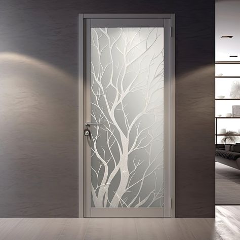 NB! In this listing, you'll receive two stickers: one featuring a white tree pattern and the other an etched design. To install, first apply the white sticker to your glass surface and remove the application tape. Then, place the etched or frosted sticker over the white one for a stunning layered effect. Please make sure to provide the precise height and width of your glass door or window when ordering, so we can tailor the size perfectly to your needs. Choosing Between Regular Etch Glass and He Art Deco Window, Frosted Glass Design, Stained Glass Window Film, Privacy Window, Privacy Film, Window Privacy, Interior Windows, Window Film Privacy, Tree Silhouette