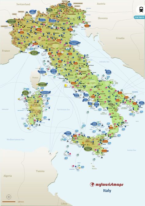 Interactive tourist map of Italy with top sights, activities, nature, transport, food and more than 400 links. #travel #maps #italymap #mapofitaly #visititaly #italianfood #italytourism #italianmap Map Of Italy Cities, Map Of Italy Regions, Italy Tourist, Tuscany Map, Cartoon Map, Wine Region Map, Italy Tourism, Wine Map, Map Tattoos