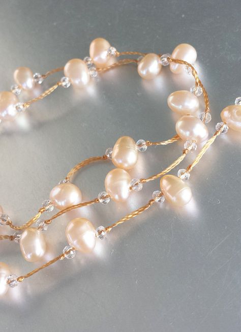 Fresh Water Pearls Jewelry, Wedding Peach, Pearls Jewelry, Freshwater Pearl Jewelry, Pearls Necklace, Jewelry Hand, Fresh Water Pearls, Water Pearls, Pearl Jewelry