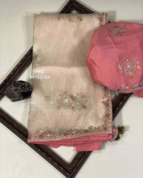 *W15375P* Tissue Glass chiffon sarees Price 3600 Glass Tissue Sarees, Tissue Sarees, Chiffon Sarees, Tissue Saree, Chiffon Saree, Silk Sarees, Chiffon, Saree, Silk