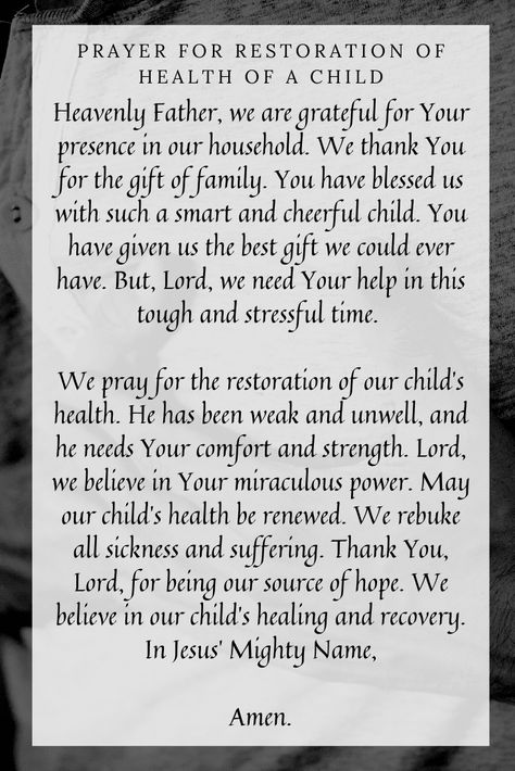 Healing Prayer For My Sick Son, Prayers For Healing Sick Kids, Sick Child Prayer, Prayer For Healing Sick Children, Prayers For Health And Healing For Child, Sick Child Quotes Mothers, Prayer For Sick Child, Prayer For Healing Sick Family, St Gerard Prayer