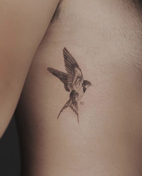 Swallow Tattoo Design, Swallow Bird Tattoos, Sparrow Tattoo, Funky Tattoos, Phoenix Tattoo Design, Dot Tattoos, Swallow Tattoo, Ribbon Tattoos, Tattoo Templates