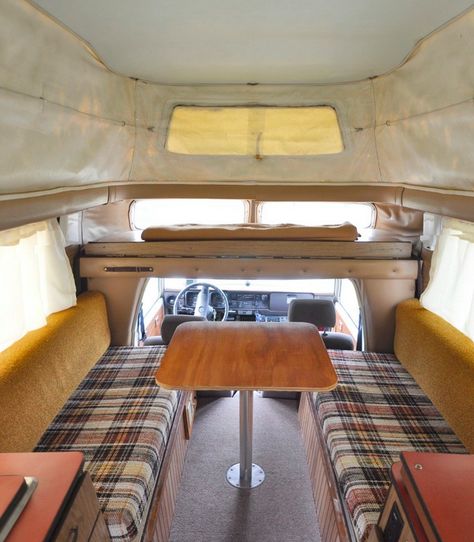 Toyota-Chinook-1977-perfect-camper-mini-rv-adventure-vehicle-19 Chinook Camper, Toyota Chinook, Chinook Rv, Toyota Motorhome, Toyota Camper, Vintage Motorhome, Vintage Camper Interior, Small Travel Trailers, Caravan Makeover