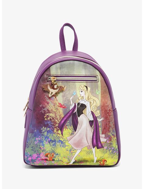 Loungefly Disney Sleeping Beauty Aurora Illustration Mini Backpack Aurora Illustration, Sleeping Beuty, Sleeping Beauty Aurora, Sleeping Beauty Princess, Disney Princess Aurora, Loungefly Bag, Disney Sleeping Beauty, Briar Rose, Disney Bag