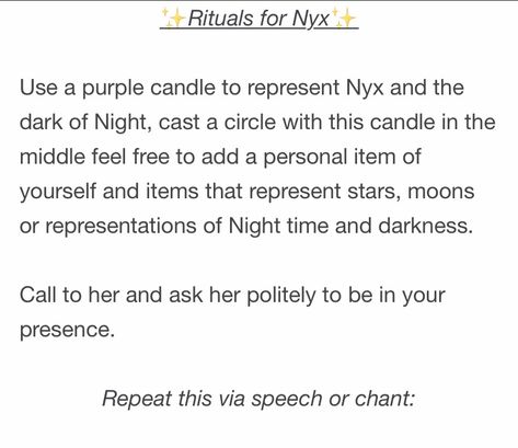 Nyx Goddess Ritual, Nyx Goddess Correspondences, Nyx Goddess Witchcraft, Working With Nyx Goddess, Nyx Altar Ideas, Nyx Goddess Altar, Nyx Witchcraft, Nyx Altar, Nyx Goddess Of Night Symbols