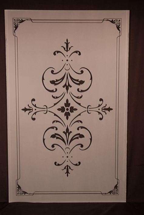 And another Victorian centre pattern, this time with a more elaborate border. Victorian Pattern Design, Marble Floor Pattern, Victorian Ceiling, Glass Etching Designs, Classic Furniture Design, Balcony Railing Design, Wooden Main Door Design, Cnc Art, Victorian Pattern