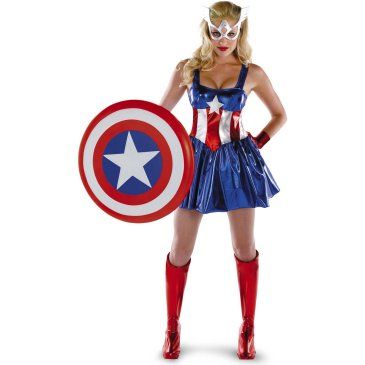 Female Captain America Costume, Captain America Halloween Costume, Captain America Halloween, Superhero Costumes Female, Superhero Halloween Costumes, Superhero Dress, Halloween Tights, America Dress, Captain America Cosplay