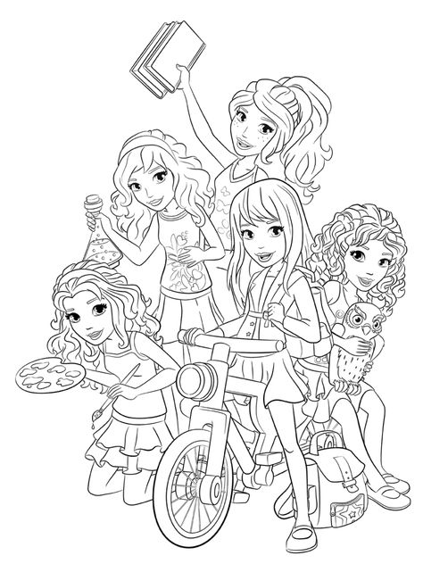 Lego Friends Coloring Pages, Lego Friends Birthday Party, Lego Friends Birthday, Lego Friends Party, Friends Coloring Pages, Lego Coloring, Lego Coloring Pages, Lego Girls, Free Lego