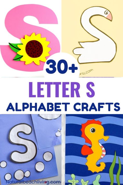 25+ Fun Letter S Crafts for Preschool - Natural Beach Living S Crafts For Preschool, Letter S Crafts For Preschool, Shark Crafts, Letter S Crafts, Letter S Activities, Easy Preschool Crafts, Winter Crafts Preschool, Shark Craft, Sun Crafts