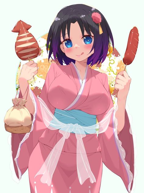 Elma Dragon Maid, Miss Kobayashi, Anime Kimono, Dragon Maid, Dragon Images, Kobayashi San, Yuri Manga, Miss Kobayashi's Dragon Maid, Dragon 2