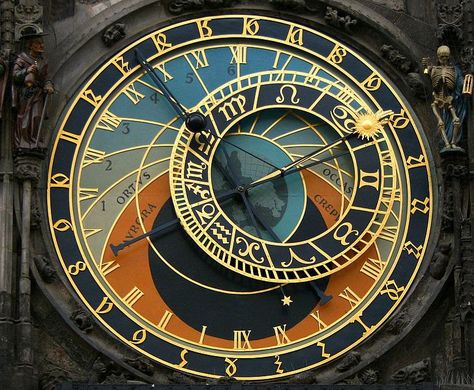 astrological clock prague | astronomical clocks come down to us through the ages they are found ... Prague Astronomical Clock, Powers Of Ten, Astronomical Clock, Prague Travel, Mechanical Clock, Sundials, Chinese Astrology, Old Town Square, Skeleton Watches