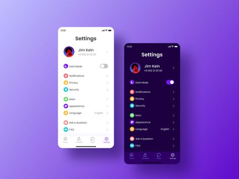 Settings Ui Design Mobile App, Setting Ui Design, Profile App Ui, Setting Ui, Profile App, Ux Mobile, Ui Components, Finance App, Motion Graphics Inspiration