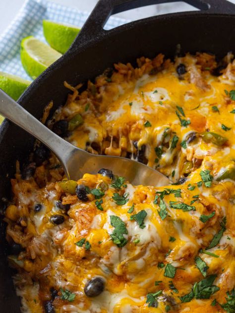 Recipes For Dinner Mexican, Enchilada Rice Skillet, Dinner Ideas Mexican, Dinner Main Dishes, Enchilada Rice, Mexican Chicken And Rice, Cheesy Enchiladas, 12 Tomatoes Recipes, Rice Skillet