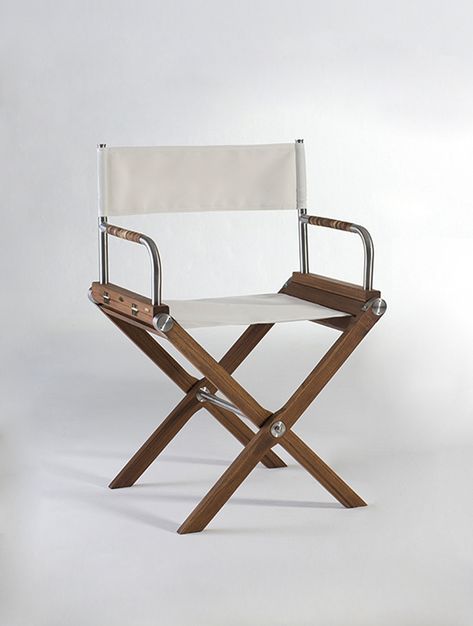 Cockpit Folding armchair Fort Lauderdale | Beltempo USA LLC Director Chairs, Director Chair, Folding Armchair, Luxury Outdoor Furniture, Directors Chair, Stainless Steel Tubing, Outdoor Dining Chairs, Brushed Stainless Steel, Folding Chair