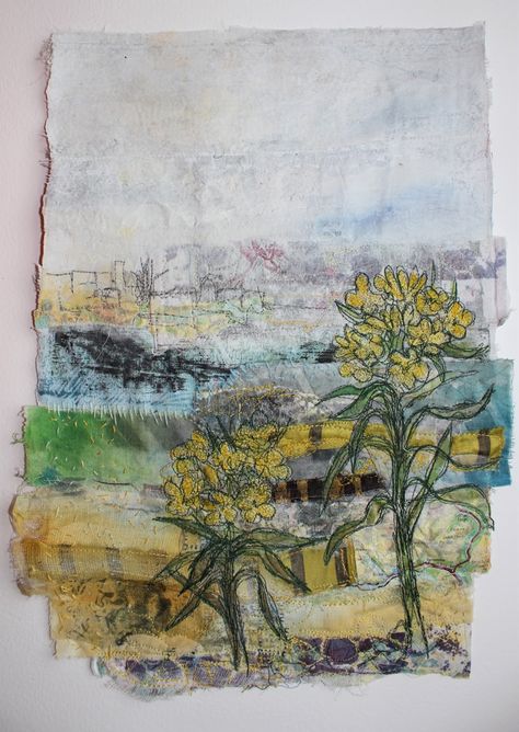 Cas Holmes, Mixed Media Textiles, Textile Art Embroidery, Textiles Projects, Creative Textiles, Nature Artists, Mixed Media Crafts, Free Motion Embroidery, Fabric Journals