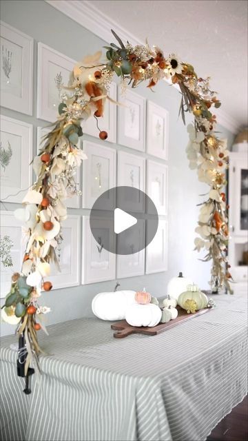 Hobby Lobby on Instagram: "@thecraftpatch shows us how to be Fall party ready with this floral and pumpkin decor! 

She says, “Sophisticated, unique and customizable. It’s basically the perfect party decoration! Be sure to stop by your local Hobby Lobby. Their fall decor is absolutely amazing this season. I found so many treasures!”" Simple Party Decor, Party Food Table, Delicate Arch, Pumpkin Decor, Fall Party, Party Guests, Fall Floral, Pumpkin Decorating, Diy Party