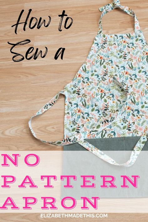 Apron Sewing Pattern Free Simple, Free Easy Apron Sewing Patterns, Homemade Aprons Diy, Pocket Apron Pattern Free, Craft Apron Ideas, How To Make A Apron Free Pattern, Easy Sew Aprons Free Pattern, Apron Pattern For Kids, Sew An Apron For Beginners