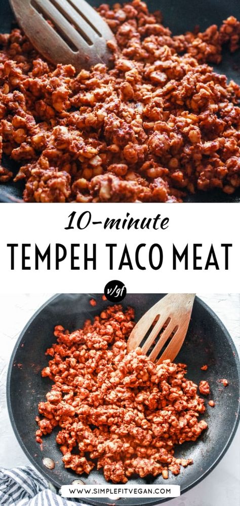 Tempeh Tacos Vegan, Tempeh Tacos Recipes, Tempeh Taco Bowl, Vegan Recipes With Tempeh, Recipes Using Tempeh, Tempeh Taco Meat, Shredded Tempeh, Best Tempeh Recipes, Recipes With Tempeh