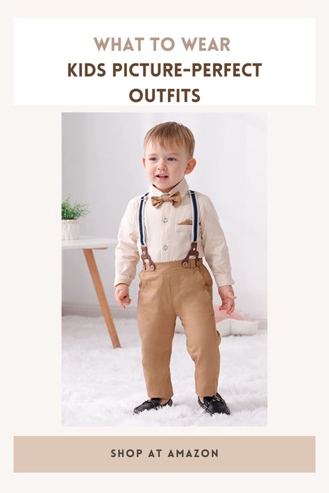 DISAUR Baby Boy Clothes Suits, Toddler Dress Shirt With Bowtie + Suspender Pants Outfit Sets Gentleman Wedding 1-6 Years Suspender Pants Outfit, Suspender Pants, Boy Clothes, Kids Pictures, Toddler Dress, Pants Outfit, Baby Boy Outfits, Perfect Outfit, Picture Perfect