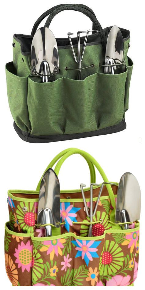 DIY Gardening Tool Bag Free Sewing Pattern | Fabric Art DIY Tool Bag Diy, Quilters Bag, Bag Free Sewing Pattern, Fabric Art Diy, Garden Tool Bag, Sewing Tutorials Bags, Garden Tote Bag, Garden Bags, Diy Sac