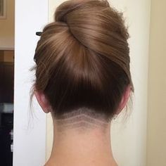 subtle ponytail undercut - Google Search Ponytail Undercut, Ponytail Designs, Undercut Ponytail, Pretty Neck, Undercut Hairstyles Women, Cool Hair Designs, Undercut Long Hair, Undercut Designs, Search Google