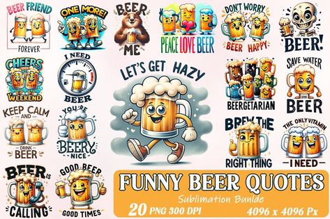 Funny Beer Quotes, Beer Sayings, Beer Puns, Beer Quotes Funny, Beer Quotes, Funny Beer, Beer Humor, Art Deco Patterns, Kawaii Doodles