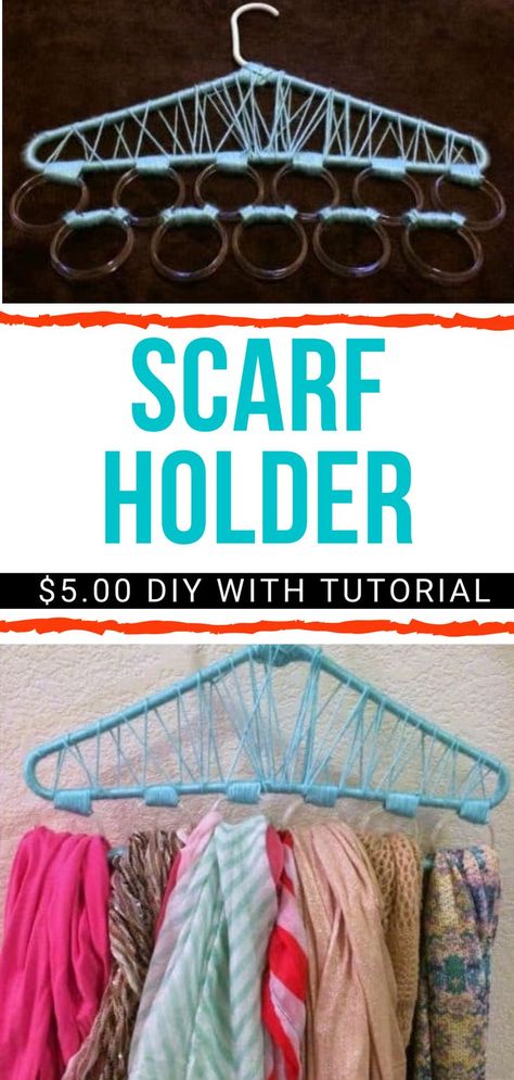 Diy Scarf Holder, Scarf Holder, Diy Scarf, Easy Life, Cleaning Recipes, Simple Life Hacks, Diy Life Hacks, Hacks Diy, Diy Life