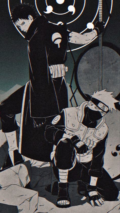 Obito Kakashi Wallpaper, Obito X Kakashi, Obito And Kakashi, Naruto Powers, Kakashi Obito, Kakashi And Obito, Best Naruto Wallpapers, Anime Drawing Books, Kakashi Sensei