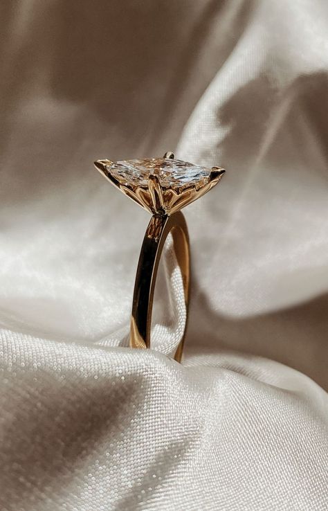 Marquise Solitaire Engagement Ring, Gold Band Engagement Rings, Marquise Solitaire, Marquise Wedding Ring, Pretty Engagement Rings, Marquise Cut Engagement Ring, White Blouses, Marquise Diamond Engagement Ring, Cute Engagement Rings