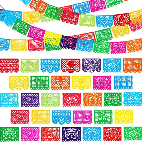 party banner, amazon papel picado Mexican Elements, Picado Banner, Mexican Theme Party Decorations, Mexican Papel Picado, Mexican Independence Day, Mexican Party Decorations, Mexican Fiesta Party, Decorative Set, Halloween Banner