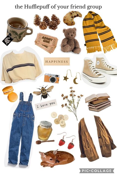 Hufflepuff Outfits Aesthetic, Hufflepuff Home Aesthetic, Harry Potter Inspired Outfits Hufflepuff, Hufflepuff Outfit Aesthetic, Hufflepuff Outfit Ideas, Hufflepuff Lookbook, Hufflepuff Inspired Outfits, Hufflepuff Aesthetic Outfits, Bookworm Aesthetic Outfit