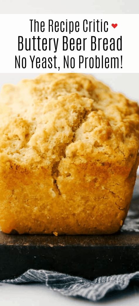 Bread No Yeast, Homemade Bread Recipe, Beer Bread Recipe, Tasty Bread Recipe, The Recipe Critic, Recipe Critic, Biscuit Bread, Beer Bread, Bread Bun