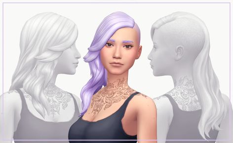 Things You Should Know Before Downloading: Available for teen-elder sims only Base game compatible Hat compatible Custom thumbnails included There are four files to choose from but YOU MUST INSTALL... Ts4 Hair, Half Shaved Hair, Half Shaved, Pelo Sims, Sims 5, Sims 4 Mm Cc, Tumblr Sims 4, Sims 4 Mm, Ethnic Hairstyles