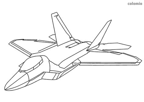 Fighter aircraft F22 coloring page F22 Raptor Drawing, Fighter Jet Tattoo, Free Coloring Pictures, Plane Drawing, Pagan Tattoo, Airplane Coloring Pages, Free Printable Coloring Sheets, Air Art, Aviation Posters