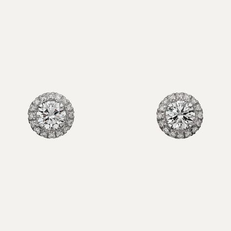 CRN8515160 - Cartier Destinée earrings - White gold, diamonds - Cartier Cartier Classic Diamond White Jewelry, Luxury Diamond Cartier Earrings, Luxury Cartier White Gold Earrings, Luxury Cartier Formal Earrings, Cartier Galanterie Earrings, Lovely Jewellery, Brilliant Cut Diamond, Cartier, Diamond Cuts