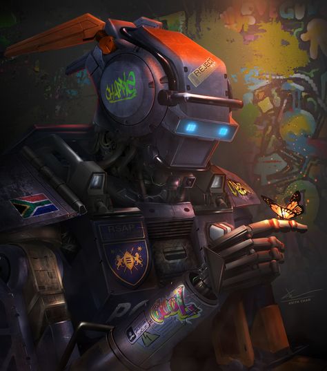 Chappie Art, Chappie Robot, Die Antwoord, Titanfall, Galaxy Phone Wallpaper, Futuristic Art, Robot Art, Robot Concept Art, Cyberpunk Art