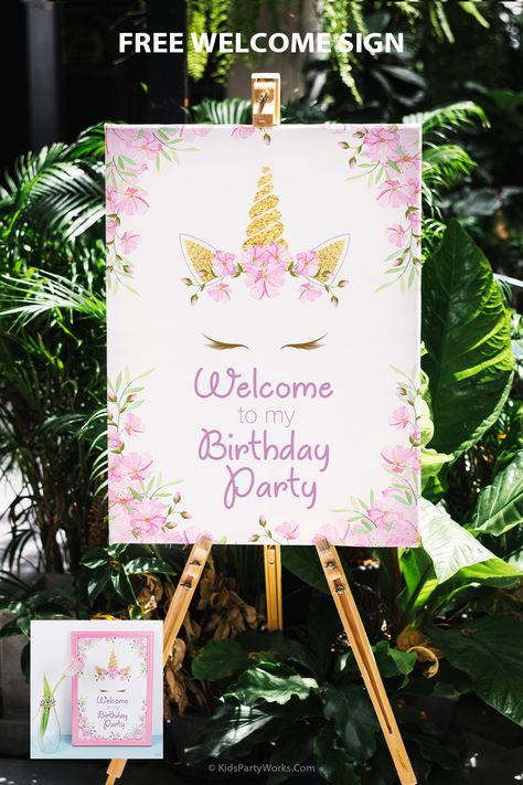 Ideas For Party Games, Unicorn Welcome Sign, Tinkerbell Invitations, Mermaid Font, Unicorn Themed Birthday Party, Tinkerbell Party, Disney Font, Unique Party Favors, Diy Birthday Decorations